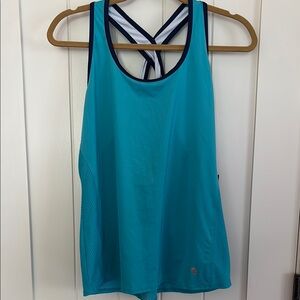 Cross Court Vibrant Blue Tank Top with Criss-Cross Straps